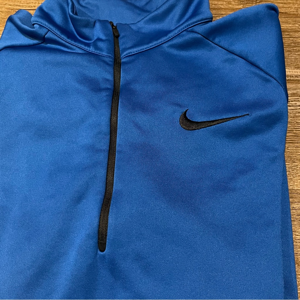 Blue And Black Nike Fleece Half Zip Up Pull Over